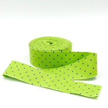 Load image into Gallery viewer, Quilt Binding Tula Pink True Colors Tiny Dot Meadow Green 1 1/4" Single Fold Binding