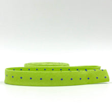 Load image into Gallery viewer, Double Fold Bias Tape 1/2'' True Colors Tiny Dots Meadow Green Tula Pink Bias Binding