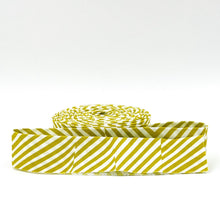 Load image into Gallery viewer, Quilt Binding Tula Pink Moon Garden Lazy Stripe dawn yellow 1 1/4" Single Fold Binding