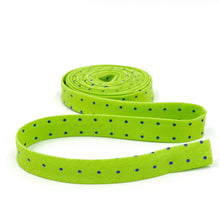 Load image into Gallery viewer, Double Fold Bias Tape 1/2'' True Colors Tiny Dots Meadow Green Tula Pink Bias Binding