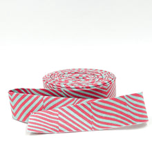 Load image into Gallery viewer, Quilt Binding Tula Pink Moon Garden Lazy Stripe Lunar Aqua Pink 1 1/4" Single Fold Binding