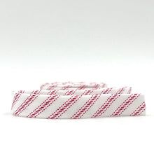 Load image into Gallery viewer, Double Fold Bias Tape 1/2'' Ticking Stripes Red & White Bias Binding