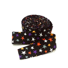 Load image into Gallery viewer, Quilt Binding Spellbound Black Glow-In-The-Dark 1 1/4" Single Fold Binding Halloween