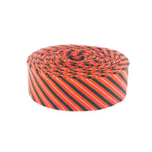 Load image into Gallery viewer, Quilt Binding Haunted Adventure Diagonal Stripe Autumn Orange Black 1 1/4" Single Fold Binding Halloween