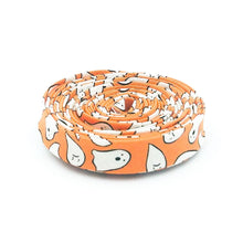Load image into Gallery viewer, Double Fold Bias Tape 1/2'' Spooky Schoolhouse Ghosts Orange Halloween Bias Binding