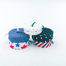 Load image into Gallery viewer, Double Fold Bias Tape 1/2&#39;&#39; Petites Patriotic Stars 5 Piece Group #25
