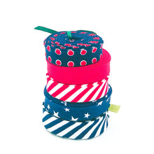 Load image into Gallery viewer, Double Fold Bias Tape 1/2&#39;&#39; Petites Patriotic Stripes 5 Piece Group #26
