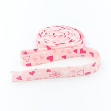 Load image into Gallery viewer, Double Fold Bias Tape 1/2'' I Love Us Hearts and Flowers Pink  Bias Binding Sandy Gervais