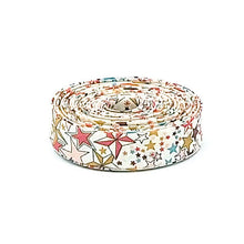 Load image into Gallery viewer, Double Fold Bias Tape 1/2'' Wide Liberty of London Tana Lawn Adelajda Stars Natural 3 Yards Bias Binding