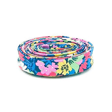 Load image into Gallery viewer, Double Fold Bias Tape 1/2'' Wide Liberty of London Tana Lawn Thorpe Navy 3 Yards Bias Binding