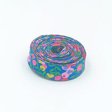 Load image into Gallery viewer, Double Fold Bias Tape 1/2'' Wide Liberty of London Tana Lawn Wiltshire Bud Blue/ Pink 3 Yard