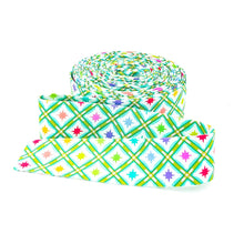 Load image into Gallery viewer, Quilt Binding Tula Pink ROAR! Stargazer Mint Green Single Fold 1 1/4" Wide