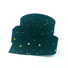 Load image into Gallery viewer, Quilt Binding Sohisticated Halloween Stars Black 1 1/4" Single Fold Binding My Mind's Eye