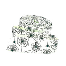 Load image into Gallery viewer, Quilt Binding Beggar's Night Spiderwebs Cream 1 1/4" Single Fold Binding Sandy Gervais