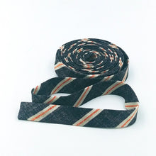 Load image into Gallery viewer, Double Fold 1/2'' Bias Tape Laboratory Striped Black Bias Binding Tim Holtz Halloween