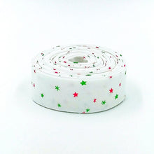 Load image into Gallery viewer, Quilt Binding Jingle Bells Sprinkles Red Green 1 1/4" Wide Single Fold