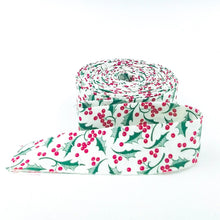 Load image into Gallery viewer, Quilt Binding Merry Little Christmas Stripe Cream 1 1/4" Single Fold Binding My Mind's Eye