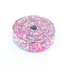 Load image into Gallery viewer, 1/2'' Double Fold Bias Tape Liberty of London Tana Lawn Emma & Georgina Pink/ White 3 Yards
