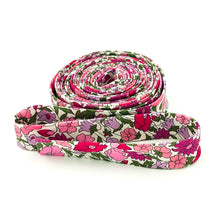 Load image into Gallery viewer, 1/2'' Double Fold Bias Tape Liberty of London Tana Lawn Poppy & Daisy Pink 3 Yards