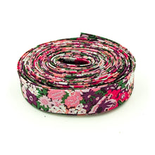 Load image into Gallery viewer, 1/2'' Double Fold Bias Tape Liberty of London Tana Lawn Thorpe Hill Purple/Pink 3 Yards