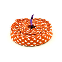 Load image into Gallery viewer, 1/2'' Double Fold Bias Tape 1/8'' Gingham Check Autumn Orange Bias Binding