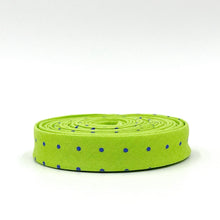 Load image into Gallery viewer, Double Fold Bias Tape 1/2'' True Colors Tiny Dots Meadow Green Tula Pink
