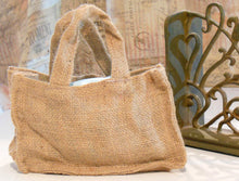Load image into Gallery viewer, Burlap Rustic Wedding Favor Bags Boho Wedding Bag with Handles 10 Piece