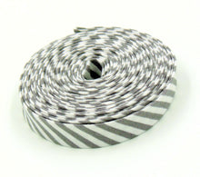 Load image into Gallery viewer, Double Fold Bias Tape Gray & White Stripe 1/2" Wide Bias Binding