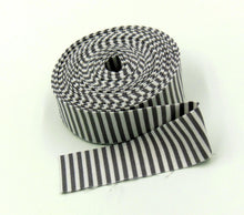 Load image into Gallery viewer, Quilt Binding Gray and White Stripe Riley Blake Designs 1 1/4" Single Fold Binding