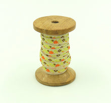 Load image into Gallery viewer, Jacquard Ribbon Trim 3/8'' Jardin Ecru Floral 1 YD