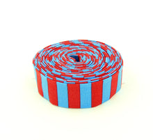 Load image into Gallery viewer, Quilt Binding Tula Pink Tent Stripe Lupine 1/2'' Stripe 1 1/4" Sigle Fold Binding