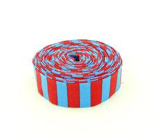 Load image into Gallery viewer, Quilt Binding Tula Pink Tent Stripe Lupine 1/2'' Stripe 1 1/4" Sigle Fold Binding