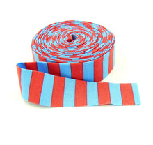 Load image into Gallery viewer, Quilt Binding Tula Pink Tent Stripe Lupine 1/2'' Stripe 1 1/4" Sigle Fold Binding