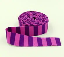 Load image into Gallery viewer, Quilt Binding Tula Pink Tent Stripe Foxglove 1/2'' Stripe 1 1/4" Single Fold Binding