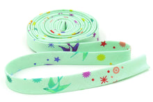 Load image into Gallery viewer, Double Fold Bias Tape 1/2'' Fairy Dust Mint Tula Pink