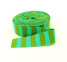 Load image into Gallery viewer, Quilt Binding Tula Pink Tent Stripe Agave 1/2'' Stripe 1 1/4" Single Fold Binding