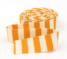 Load image into Gallery viewer, Quilt Binding Tula Pink Tent Stripe Begonia 1/2'' Stripe 1 1/4" Single Fold Binding