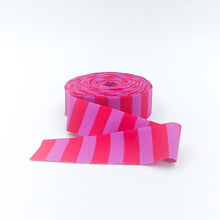 Load image into Gallery viewer, Quilt Binding Tula Pink Tent Stripe Peony 1/2'' Stripe 1 1/4" Single Fold Binding
