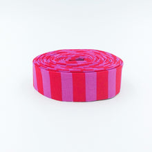 Load image into Gallery viewer, Quilt Binding Tula Pink Tent Stripe Peony 1/2'' Stripe 1 1/4" Single Fold Binding
