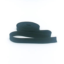 Load image into Gallery viewer, Double Fold Bias Tape Riley Black Solid Bias Binding