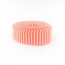 Load image into Gallery viewer, Quilt Binding Orange and White 1/8'' Stripe 1 1/4" Single Fold Binding