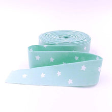 Load image into Gallery viewer, Quilt Binding White Stars Aqua Blue J Wecker Frisch