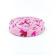 Load image into Gallery viewer, Double Fold Bias Tape 1/2'' Gnomes In Love Hearts Pink Valentines Bias Binding