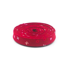 Load image into Gallery viewer, Double Fold Bias Tape 1/2'' Falling In Love Hearts Red Bias Binding