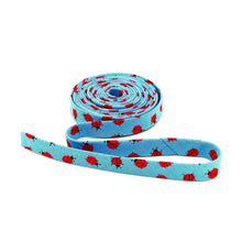 Load image into Gallery viewer, Double Fold Bias Tape 1/2'' Ladybird Ladybug Dot Blue Bias Binding