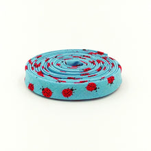 Load image into Gallery viewer, Double Fold Bias Tape 1/2'' Ladybird Ladybug Dot Blue Bias Binding