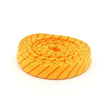 Load image into Gallery viewer, Double Fold Bias Tape 1/2'' True Colors Tiny Stripes Sunrise Yellow Tula Pink Bias Binding