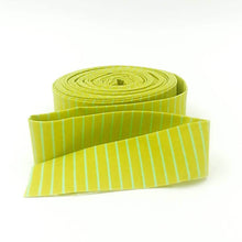 Load image into Gallery viewer, Quilt Binding Tula Pink True Colors Tiny Stripe Moonglow Green 1 1/4" Single Fold Binding