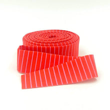 Load image into Gallery viewer, Quilt Binding Tula Pink True Colors Tiny Stripe Wildfire Red 1 1/4" Single Fold Binding