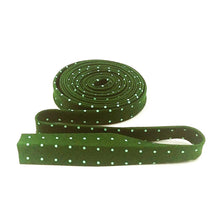 Load image into Gallery viewer, Double Fold Bias Tape 1/2'' True Colors Tiny Dots Lilypad Green Tula Pink Bias Binding